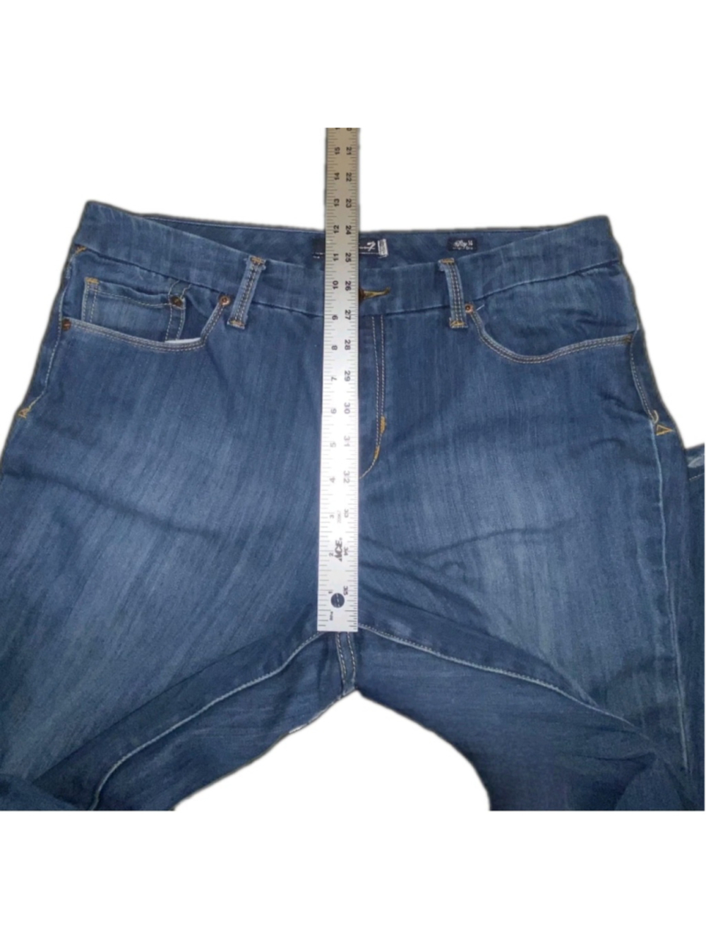 Seven7 Jeans Womens 14 Bootcut Medium Wash Stretch Denim Embroidered Pocket - Picture 7 of 9